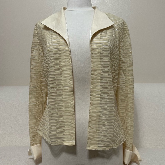 Vintage lace and satin cardigan - Picture 1 of 2